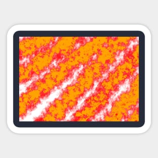 white, red and orange colors Sticker